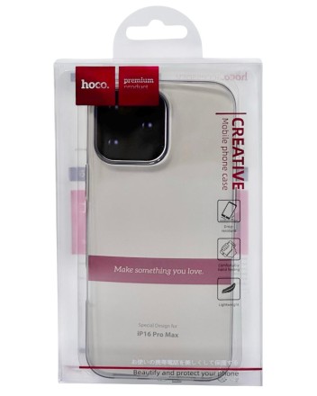  Накладка для i-Phone 16 Pro Max Hoco Light силикон прозрачный