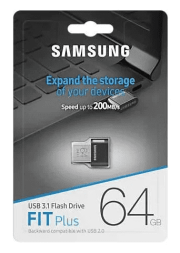 3.1 USB флэш накопитель Samsung 64GB Fit Plus черный