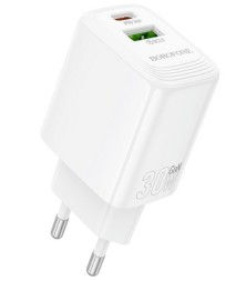 Сетевое зар. устр. Borofone BN29 1USB/1C 22.5W/30W белое
