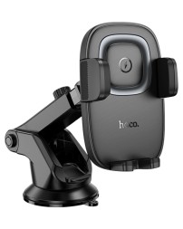Держатель c беспроводной зарядкой на торпеду Hoco HW32 15W с зажимом черный
