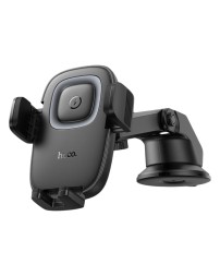 Держатель c беспроводной зарядкой на торпеду Hoco HW32 15W с зажимом черный