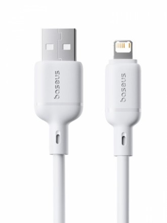  Usb Кабель-зарядка Lightning Baseus Silky Series 2.4A 1м (P10377702213-00) белый