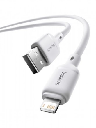  Usb Кабель-зарядка Lightning Baseus Silky Series 2.4A 1м (P10377702213-00) белый