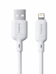Usb Кабель-зарядка Lightning Baseus Silky Series 2.4A 1м (P10377702213-00) белый