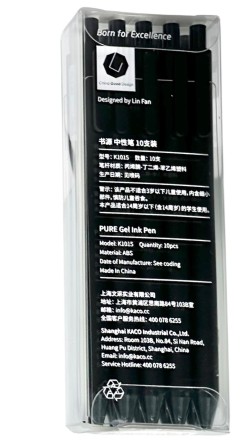  Ручка гелевая Kaco Pure Plastic Gelic Pen (10шт) K1015