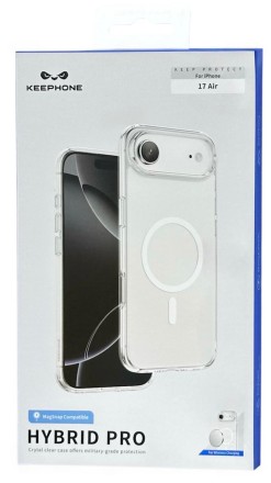  Накладка для i-Phone 17 Air Keephone Hybrid Pro MagSnap прозрачный