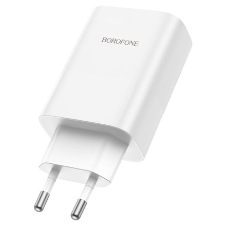  Сетевое зар. устр. Borofone BN10 1USB/1C 22.5W/65W белое