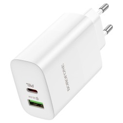 Сетевое зар. устр. Borofone BN10 1USB/1C 22.5W/65W белое