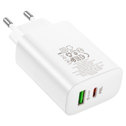 Сетевое зар. устр. Borofone BN10 1USB/1C 22.5W/65W белое
