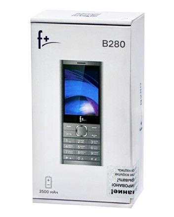  Мобильный телефон F+ B280 2.8"/240x320/2500mAh/2 SIM/MicroSD/ темно-серый