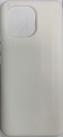 Накладка для Xiaomi Mi 11 Silicone cover без логотипа белая