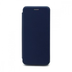 Чехол-книжка Xiaomi redmi 9 Fashion Case кожаная боковая темно-синяя