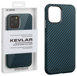 Накладка для i-Phone 13 Pro K-Doo Kevlar пластик синяя