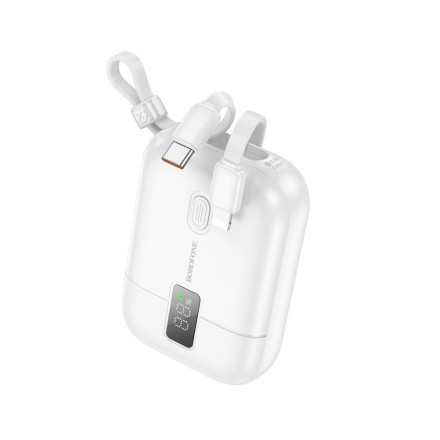  Powerbank Borofone BJ37 10000mAh 1C PD/20W кабель Type-C- lighting с индикатором белый