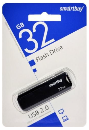  USB флеш накопитель Smartbuy 32GB Clue Black (SB32GBCLU-K)