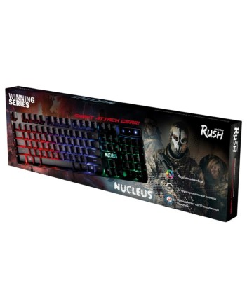  Клавиатура проводная Smartbuy Rush Nucleus USB/104+12 клавиш/Подсветка Rainbow, (SBK-320G-K) черная
