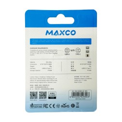 USB3.2/USB-C флеш накопитель Maxco MH09 512GB 450Mb/s черный