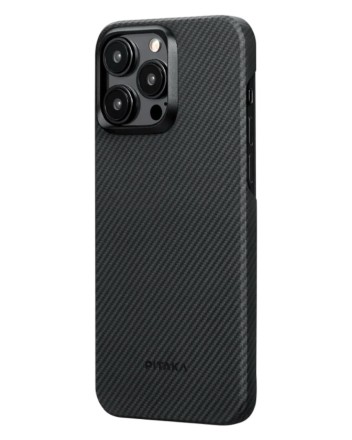  Накладка для i-Phone 15 Pro Max 6.7&quot; Pitaka Magez Case 4 Aramid Fiber 600D черно-серый