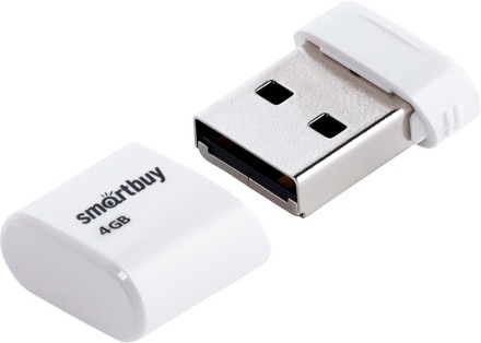  USB флеш накопитель Smartbuy 4GB Lara (SB4GBLara-W) белый
