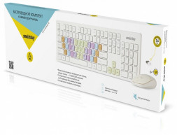 Комплект клавиатура+мышь с цветными клавишами Smartbuy 218346AG, (SBC-218346AG-W) /20 белый