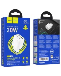Сетевое зар. устр. Hoco N55 2USB/2С 20W белое