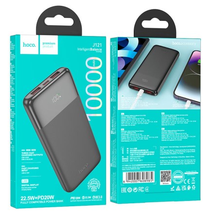  Powerbank Hoco J121 10000mAh 2USB/1C черный