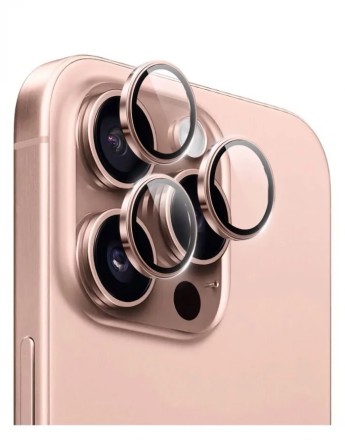  Защитное стекло для задней камеры i-Phone 16 Pro/16 Pro Max Wiwu Rose Gold