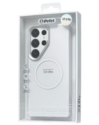 Накладка для Samsung Galaxy S25 Ultra iPefet case MagSafe силикон прозрачный
