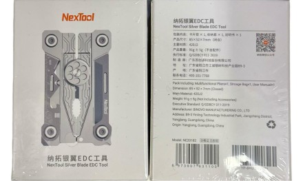  Мультитул NexTool Mini 14 in 1 EDC Multifunction Tool NE20182 серебристый