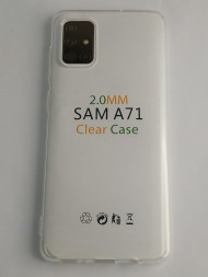 Чехол-накладка силикон 2.0мм Samsung Galaxy A71 прозрачный