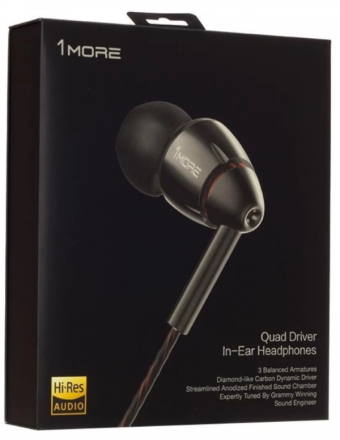  Наушники 1MORE Quad Driver In-Ear Headphones 1MEJE0032 Серый