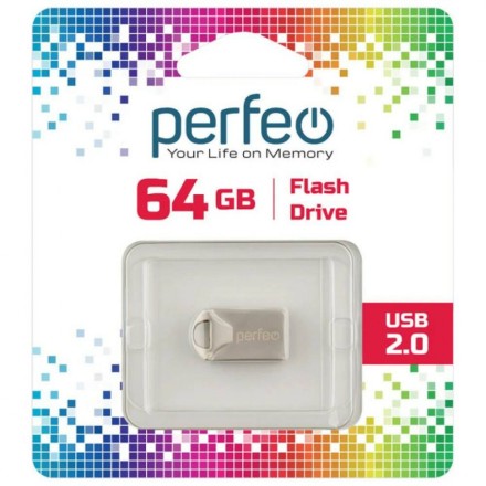  USB флеш накопитель Perfeo 64GB M10 металлический