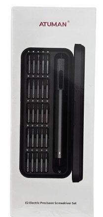 Отвертка электрическая 25в1 ATuMan Е2 Electric Precisoon Screwdriver Set черная