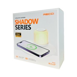 Беспроводное зарядное устройство + ночник Recci Shadow RLS-L17 15W белое