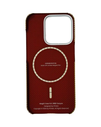  Накладка для i-Phone 15 Pro 6.1&quot; Pitaka Magez Case 5 Aramid Fiber Каньон(canyon)