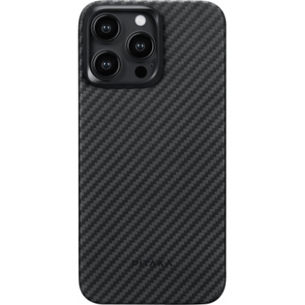  Накладка для i-Phone 15 Pro 6.1&quot; Pitaka Magez Case 4 Aramid Fiber 1500D черно-серый