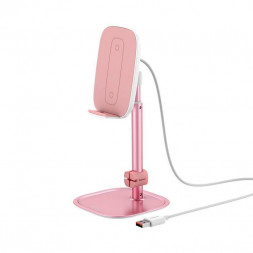 Беспроводное зарядное устройство Baseus Literary Youth Desktop Bracket SUWY-D0R розовый