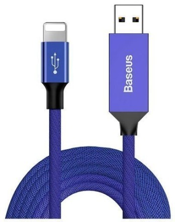  Usb Кабель-зарядка Lightning Baseus Artistic 5м (CALYW-M03) синий