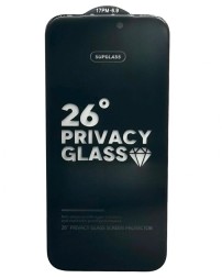 Защитное стекло для i-Phone 16 Pro Max/17 Pro Max Supglass SG-12 Антишпион 26° чёрное