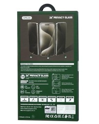 Защитное стекло для i-Phone 16 Pro Max/17 Pro Max Supglass SG-12 Антишпион 26° чёрное