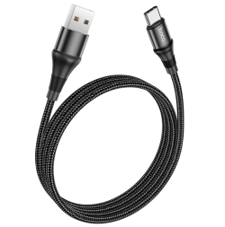 Usb Кабель-зарядка Type-C Hoco X50 Excellent 3A 1м в тканевой оплётке чёрный