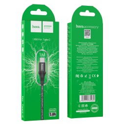 Usb Кабель-зарядка Type-C Hoco X50 Excellent 3A 1м в тканевой оплётке чёрный