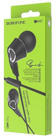  Наушники с микрофоном Borofone BM47 Dream 1.2м черные