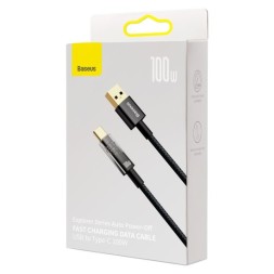 Usb Кабель-зарядка TYPE-C Baseus Explorer 100W 2м CATS000301 черный