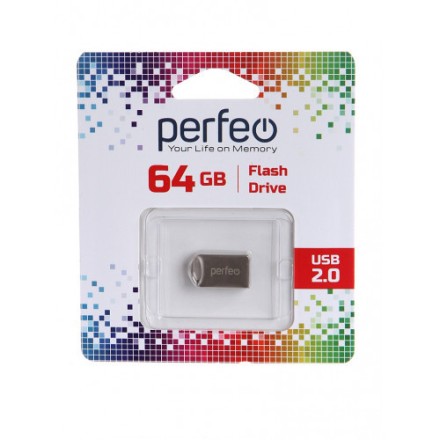  USB флеш накопитель Perfeo 64GB M09 металлический