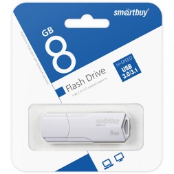 3.1 USB флеш накопитель Smartbuy 8GB Clue White (SB8GBCLU-W3)