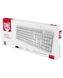 Клавиатура проводная Smartbuy ONE 210 USB/104+12 клавиш/1.5м, (SBK-210U-W) белая 