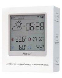 Датчик температуры и влажности ATuMan Duka TH3 EU золотой