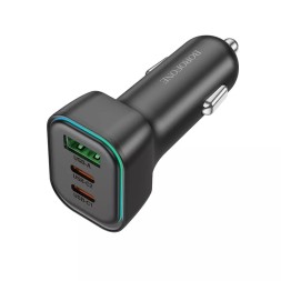 Автомобильное заряд. устр. Borofone BZ28C QC 3.0 (USB+2 Type-C) черный