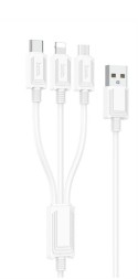 Usb Кабель-зарядка Hoco X74 3в1 Micro/Lightning/Type-C 1м белый